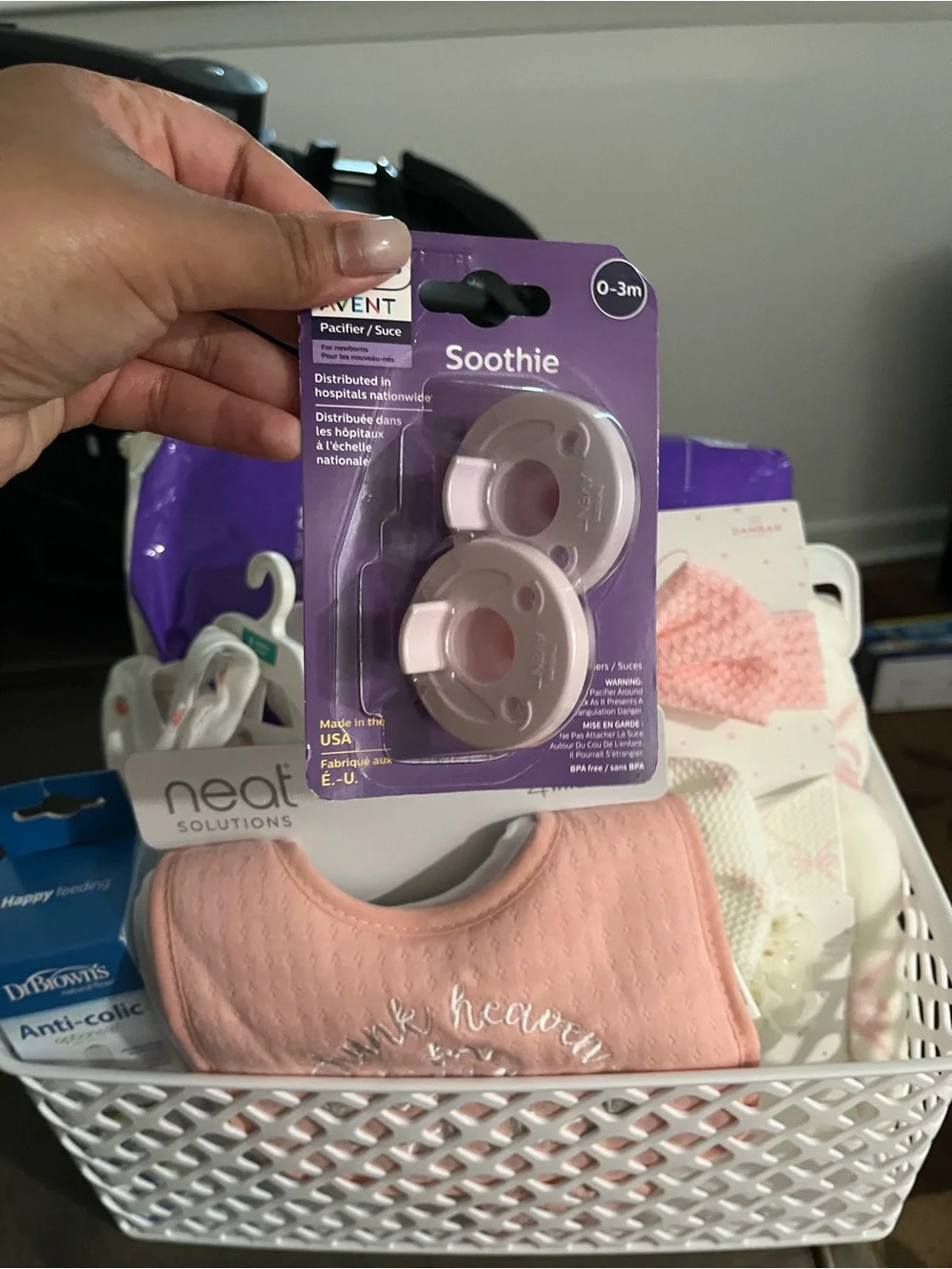 Pink babygirl Newborn to 3M basket